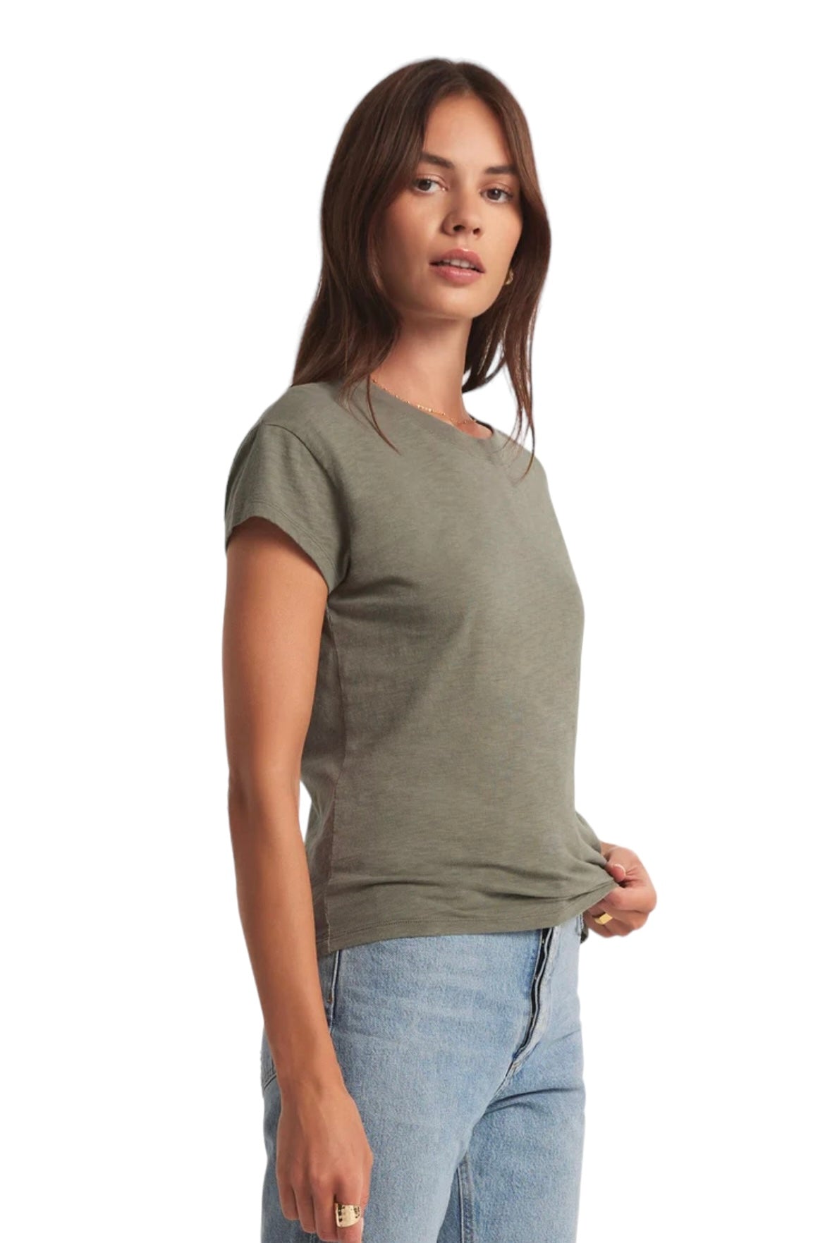 Z SUPPLY MODERN SLUB TEE EVERGREEN