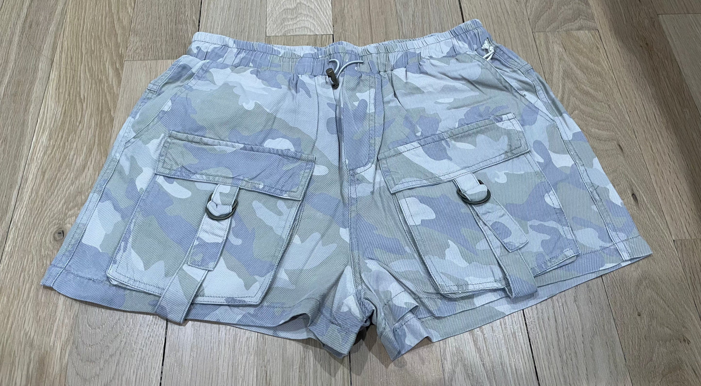 VINTAGE HAVANA SOFT CAMO TENCEL CARGO SHORTS FINAL SALE