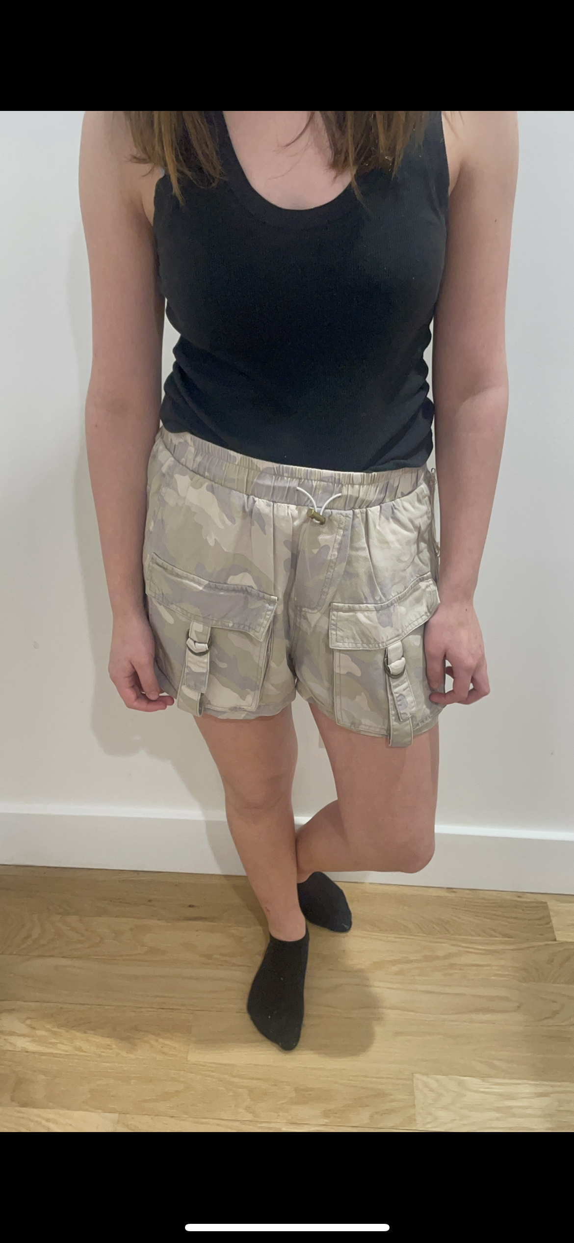 VINTAGE HAVANA SOFT CAMO TENCEL CARGO SHORTS FINAL SALE