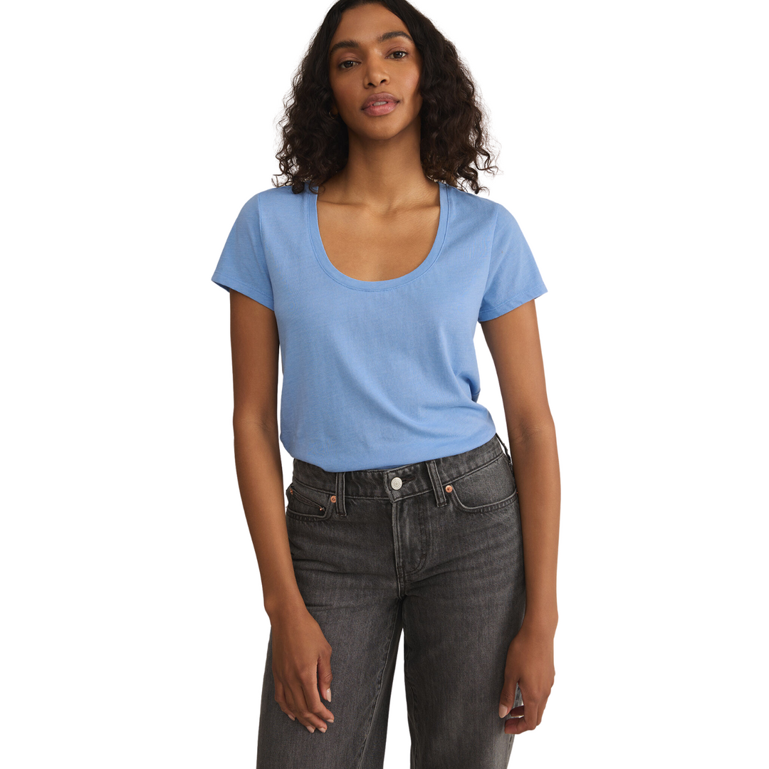 Z SUPPLY ANYWHERE SCOOP TEE BLUE RIVER