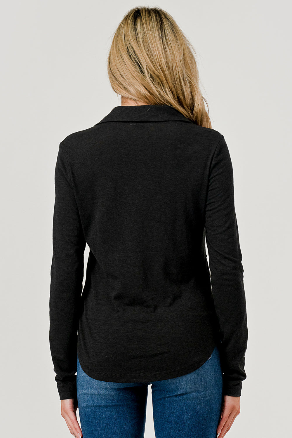 HASHTTAG COTTON SLUB BUTTON DOWN SHIRT BLACK