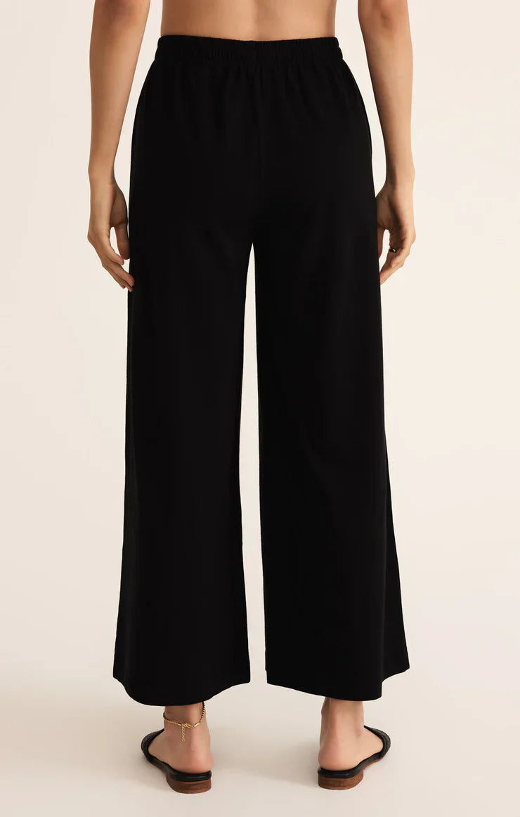 Z SUPPLY SCOUT JERSEY FLARE PANT TRUE BLACK
