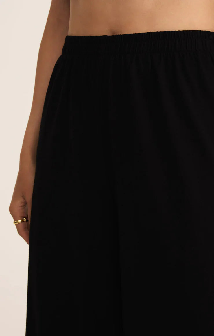 Z SUPPLY SCOUT JERSEY FLARE PANT TRUE BLACK