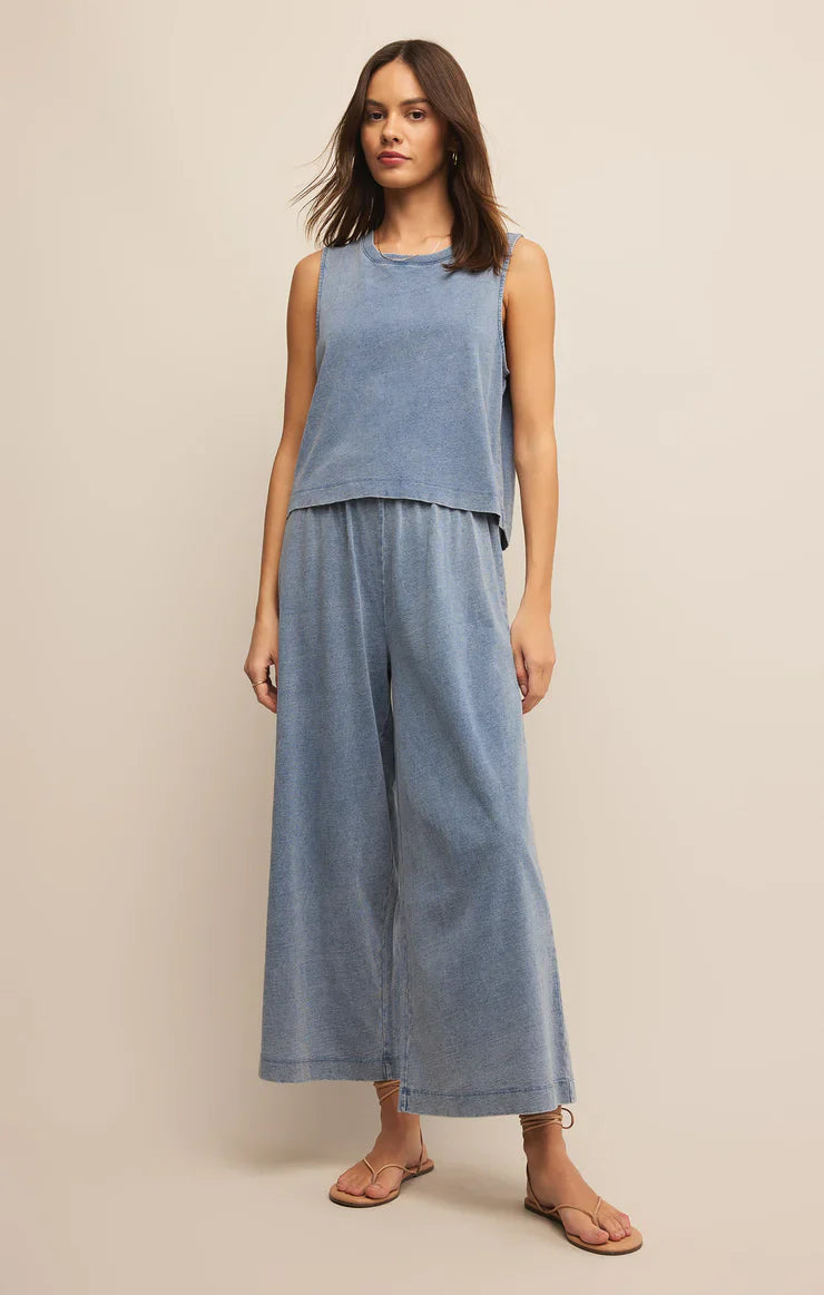 Z SUPPLY SCOUT JERSEY DENIM PANT MEDIUM INDIGO