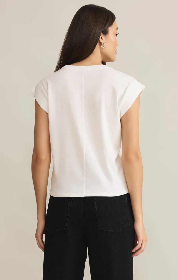 Z SUPPLY CAMINO TEE WHITE