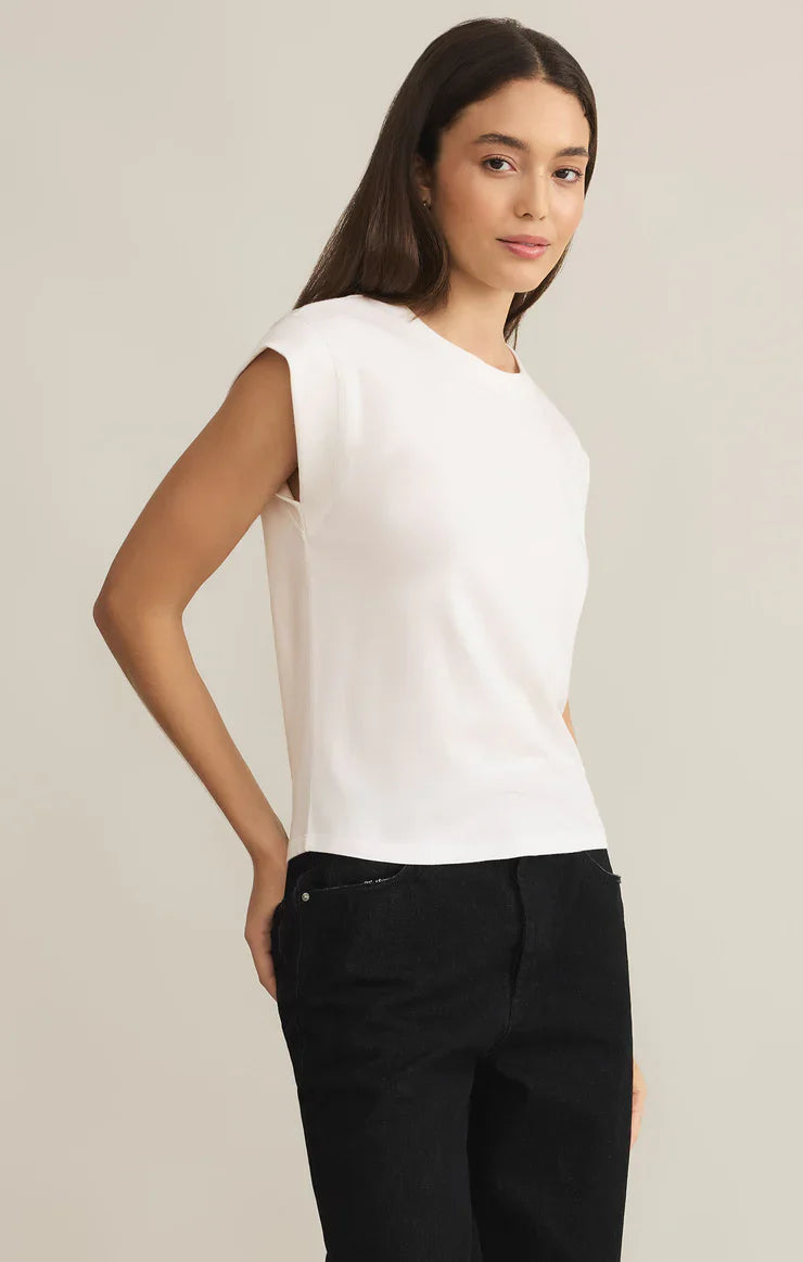 Z SUPPLY CAMINO TEE WHITE