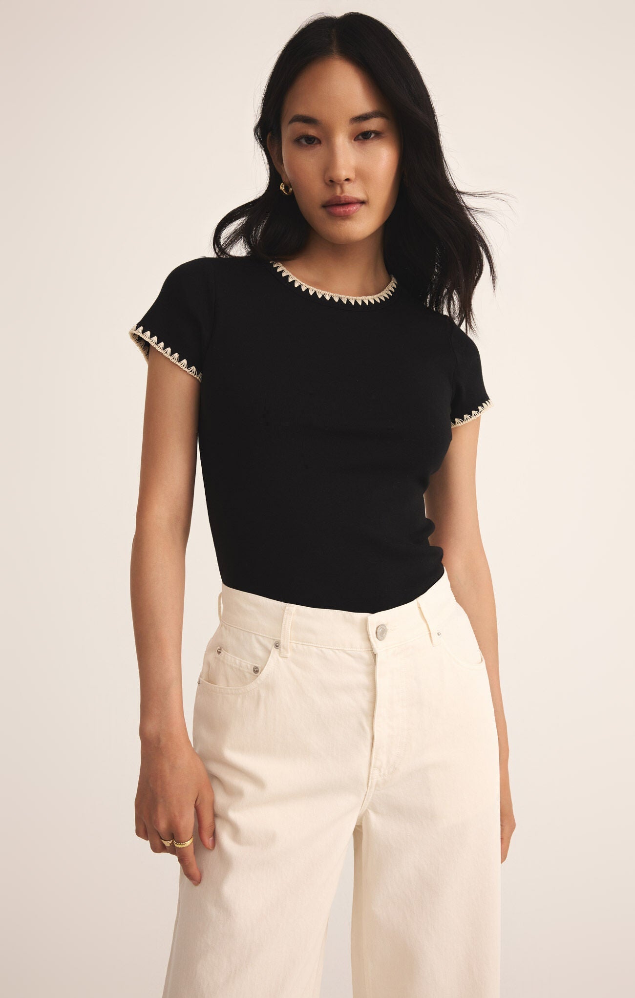 Z SUPPLY CASSIS WHIPSTITCH RIB TEE