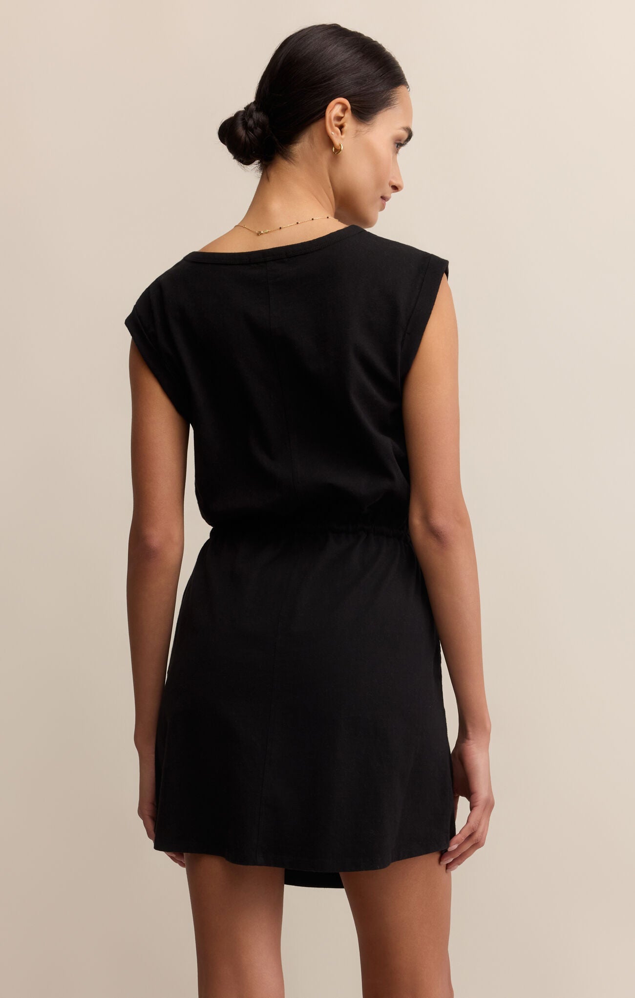 Z SUPPLY DAYSHIFT MINI DRESS TRUE BLACK