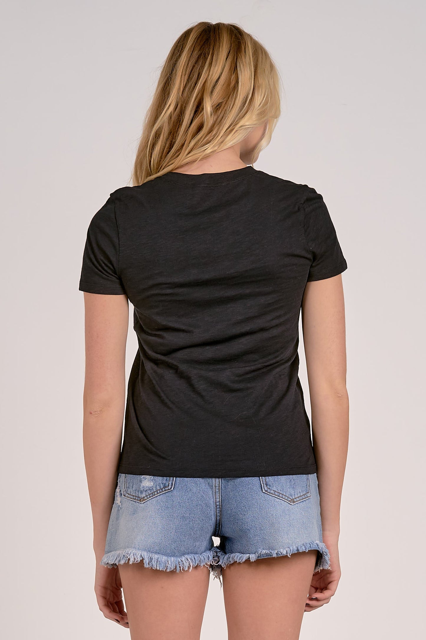 ELAN BLACK WITH PINK HEART TEE FINAL SALE