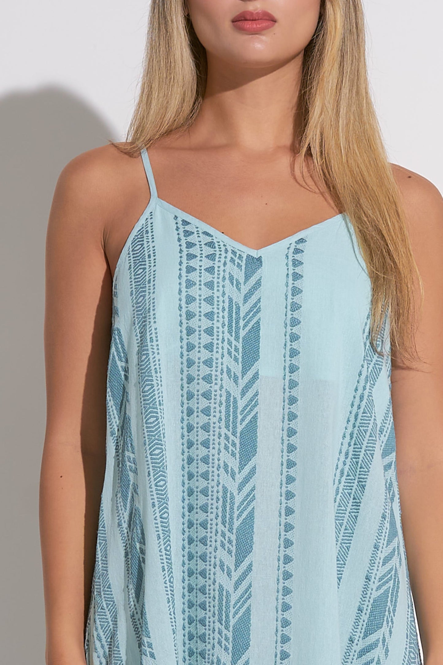 ELAN ARIA BLUE SPAGHETTI STRAP MAXI DRESS FINAL SALE