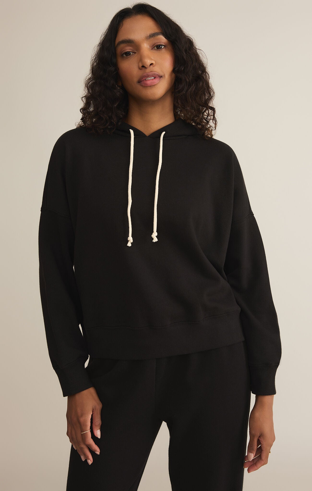 Z SUPPLY INFIELD HOODIE BLACK