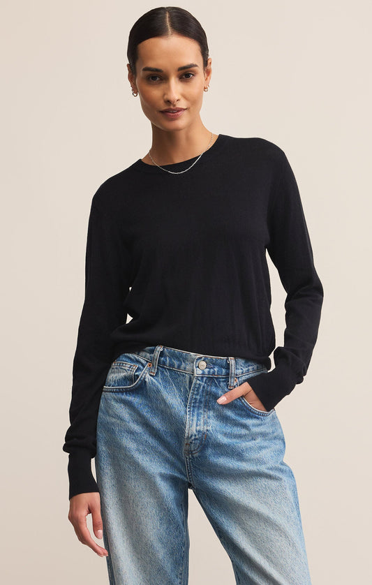 Z SUPPLY THE PERFECT LAYER SWEATER BLACK